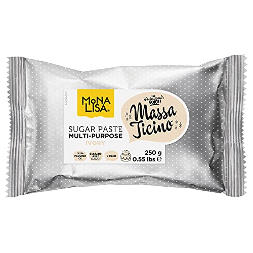 Massa Ticino Mona Lisa Zuckerpaste für Kuchen, 250 g, elfenbeinfarben Massa Ticino Mona Lisa Zuckerpaste für Kuchen, 250 g, elfenbeinfarben von Massa Ticino