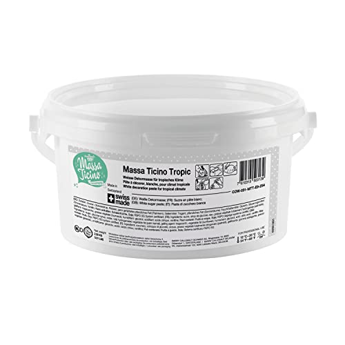 Mona Lisa Massa Ticino Tropic Bride White Rollfondant 2,5kg im Eimer von Massa Ticino