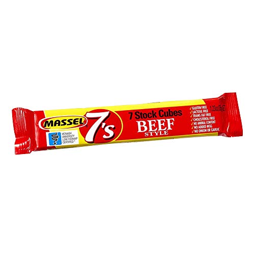 Massel 7's, Vegan Bouillon Brühwürfel - Glutenfrei, Rinderbrühe Geschmack - 35g, Packung mit 10 Suppenbrühe Massel 7's, Vegan Bouillon Brühwürfel - Glutenfrei, Rinderbrühe Geschmack - 35g, Packung mit 10 Suppenbrühe von Massel