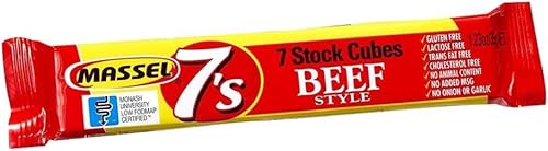 Massel 7's, Vegan Bouillon Brühwürfel - Glutenfrei, Rinderbrühe Geschmack - 35g, Packung mit 30 Suppenbrühe Massel 7's, Vegan Bouillon Brühwürfel - Glutenfrei, Rinderbrühe Geschmack - 35g, Packung mit 30 Suppenbrühe von Massel