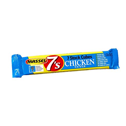 Massel 7's, Vegane Bouillonbrühwürfel - Glutenfrei, Hühnerbrühengeschmack - 35 g, Packung mit 10 Suppenbrühen Massel 7's, Vegane Bouillonbrühwürfel - Glutenfrei, Hühnerbrühengeschmack - 35 g, Packung mit 10 Suppenbrühen von Massel