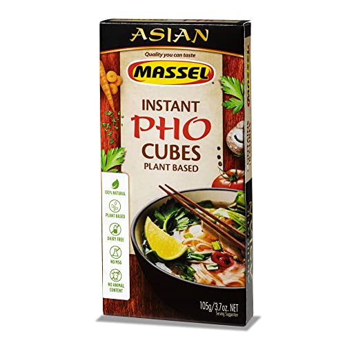 Massel Asiatische Würfel, pflanzliche und glutenfreie Instant-Brühenwürfel, Pho-Geschmack, 6 x 105 g Packung Massel Asiatische Würfel, pflanzliche und glutenfreie Instant-Brühenwürfel, Pho-Geschmack, 6 x 105 g Packung von Massel
