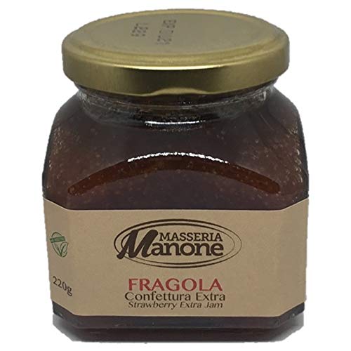 Extra Erdbeermarmelade 220 Gr. - Karton 6 Stück Extra Erdbeermarmelade 220 Gr. - Karton 6 Stück von Masseria Mannone