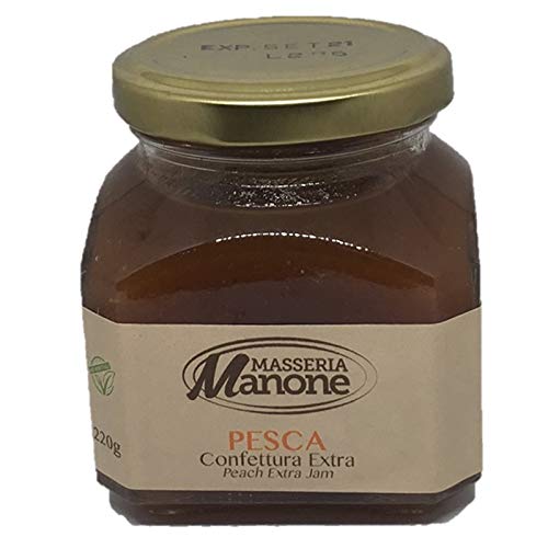 Extra Marmelade Pfirsich 220 Gr. - Karton 6 Stück von Masseria Mannone
