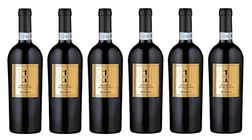 6x 0,75l - Masseria La Volpe - Uno - Primitivo di Manduria Riserva D.O.P. - Apulien - Italien - Rotwein trocken von Masseria la Volpe