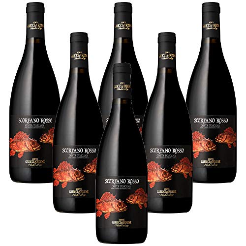 Scorfano Rosso Maremma Toscana DOC - Italienischer Rotwein (6 flaschen 75 cl) von Massi di Mandorlaia
