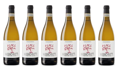 6x 0,75l - 2021er - Massimo Rivetti - Maggiorina - Moscato d'Asti D.O.C.G. - Piemonte - Italien - Weißwein süß von Massimo Rivetti