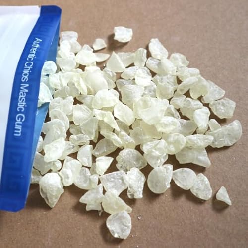 Mastic Labs Reines griechisches Mastixharz, Chios Tears, Griechenland (Pistacia Lentiscus), frisch und hochwertig, kleine/normale Größe (40 g) (mittlere Tränen (40 g)) von Mastic Labs