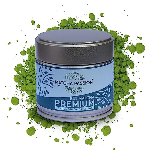 MATCHA PASSION Bio Matcha Premium 30g Pulver - Zeremonie Qualität aus Kagoshima Japan - purer Genuß für tägliche Tee-Zeremonie - Vegan - Superfood von Matcha Passion