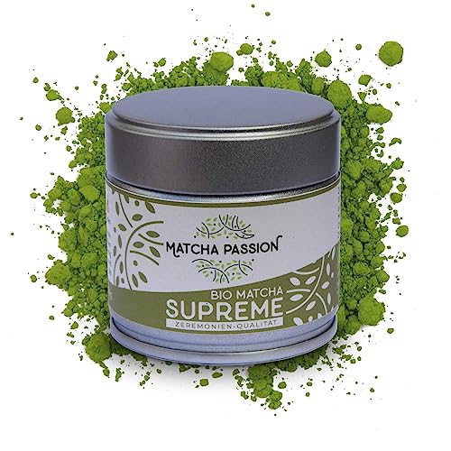 MATCHA PASSION Bio Matcha Supreme 30g Pulver - Zeremonie Qualität, Kagoshima Japan - purer Genuß - Usucha und Koicha geeignet - Vegan - Superfood von Matcha Passion