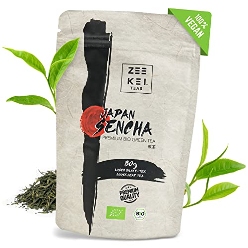 MatchaMagic Bio Sencha Tee - Japanischer Grüntee 80g - Lose Grüntee Blätter - aromatischer Sencha Grüntee - Sencha Grüner Tee - Alternative zu Matcha-Tee von MatchaMagic