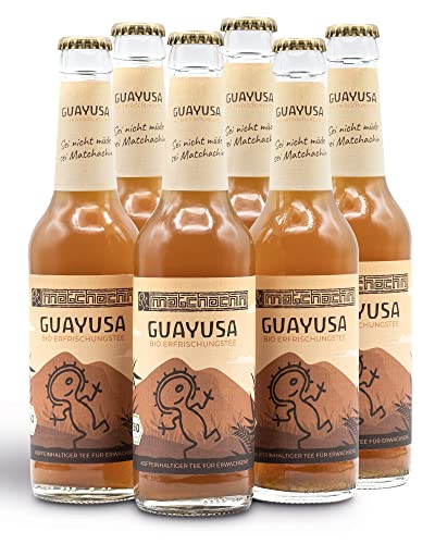 Guayusa - das Original (6x330ml) das koffeinreichste Teeblatt der Welt - Energydrink Alternative aus rein natürlichen Zutaten [bio, vergan & nachhaltig] - Kalorienarm & nur mit Agave gesüsst von Matchachin