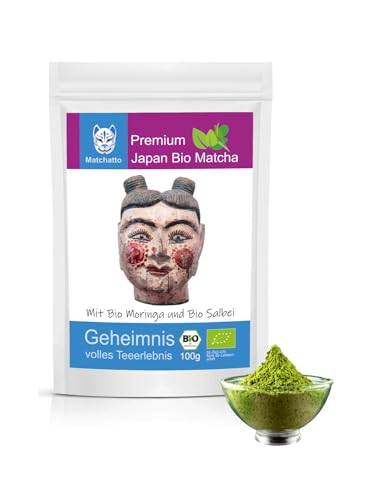 Matchatto | Matcha Tee 100g | Matcha Grüntee Pulver aus Japan in verschiedenen Geschmacksrichtungen zur Auswahl für mehr Abwechslung & Genuss (Salbei) von Matchatto