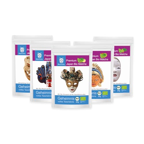Matchatto | Matcha Tee Probierpaket 5 x 20g | leicht gesüßt | 5 köstliche Sorten Matcha-Tee aus unserem Teesortiment für mehr Abwechslung im Teeregal Matchatto | Matcha Tee Probierpaket 5 x 20g | leicht gesüßt | 5 köstliche Sorten Matcha-Tee aus unserem Teesortiment für mehr Abwechslung im Teeregal von Matchatto