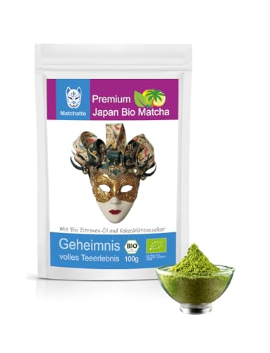 Matchatto | Matcha Tee Pulver 100g | pures & natürliches Matcha Grüntee Pulver aus Japan mit einem Hauch Kokosblütenzucker | vegan & natürlich | ideal für Matcha Latte (Zitrone) von Matchatto