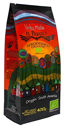 El Pajaro Yerba Mate-Tee Afrodisiaco | Paraguya mate tee mit Kräuter | Orangenschale und Kokosnussraspeln | Yerba Mate Tee loose leaf 400g von El Pajaro