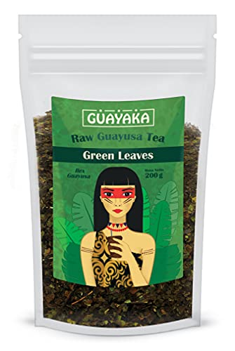 Guayaka Guayusa Tee | Green Leaves | Mischung aus Guayusa und Mate Tee | Kaffee Alternative | Pflanzliches Ergänzungsmittel, Natürliches Koffein, stimulierende Kraft, Konzentration, Leistung, 200 g von Mate Green