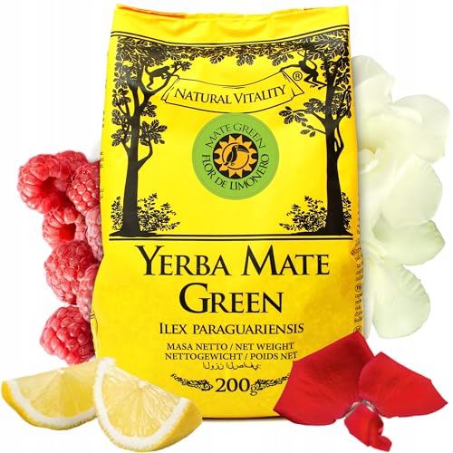 Mate Green Yerba Flor de Limonero | Rich Raspberry and Lemon Taste | Aromatic and Deep | Energizing and Refreshing Drink | Rich in Magnesium, 200 g von Mate Green