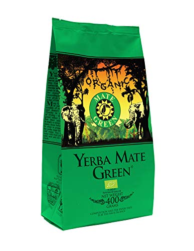 Yerba Mate Green 'BIO' 400g Organischer Mate Tee, organisch, Natürlicher Wachmacher und Energy Booster mit Koffein, Yerba Mate Tee mit Früchten, Mate Tee sehr reich an Koffein, Hohe Qualität von Mate Green