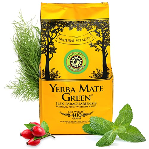 Mate Green Mate-Tee 'Silueta', Brasilianischer Mate Tee, Hagebutte, Fenchelfrucht und natur Apfelaroma, 400g von Mate Green