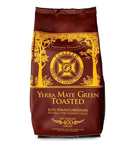 Yerba Mate Green 'Toasted' - Gerxf6stetes Mate-Tee 400g | 95 % der Blxe4tter und 5 % der Stxe4bchen | Mate Tee aus Brasilien, 9467-22 von Mate Green