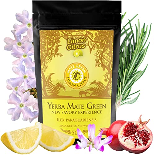 Yerba Mate Tee Mate Green Zitrusfrüchte | Brasilian mate tee mit Zitrone und Krauter | Yerba Mate-Tee loose leaf 500g von Mate Green