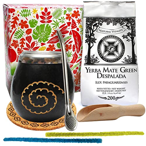 Yerba Mate Tee Set Kalebasse | Yerba Mate Tee Mate Green Despalada 200g | Kalebasse Caracas | Yerba Mate Tee 200g | Yerba Mate Tee Loose Leaf von Mate Green