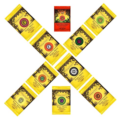 Yerba Mate Tee Set ● Mate-Tee Set 10x50g ● Mate Tee mit Frucht 500g ● Traditioneller brasilianischer Mate Tee von Mate Green