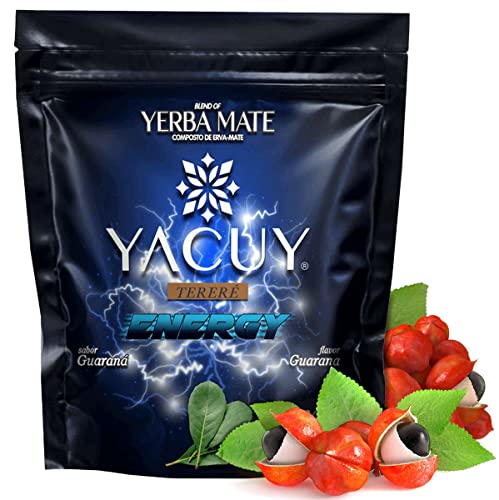 Yerba Mate Tee Yacuy ENERGY 500g | Mate-Tee Terere mit Guarana | Brasilianisch yerba mate tee natürliches Aroma | Mate Tee loose leaf 0,5kg von Mate Green