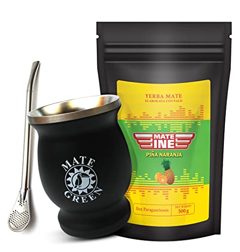 Mateine Yerba Mate Tee, PINA NARANJA, Fruchtig-krautiger Paraguayan Mate Tee, Ideal für Terere, 700 g von Mateine