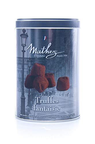 Mathez (France) - französische Schokoladentrüffel/Truffes Fantaisie in dekorativer Metalbox, 500 GR (netto) von Mathez
