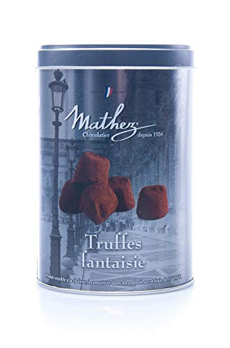 Mathez (France) - französische Schokoladentrüffel/Truffes Fantaisie in dekorativer Metalbox, 500 GR (netto) von Chocolat Mathez