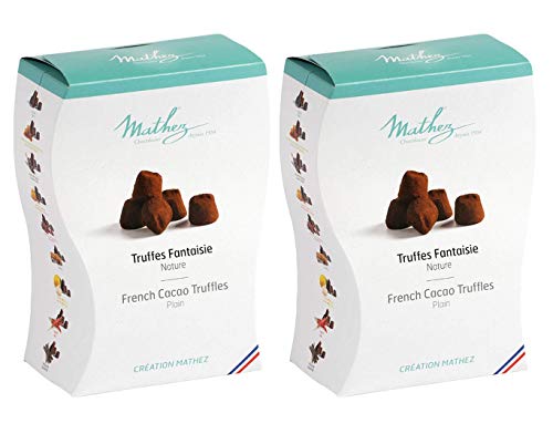 Mathez - 2er Set französische Schokoladentrüffel (Truffes Faintaise) Natur - 2 x 250 g von Chocolat Mathez
