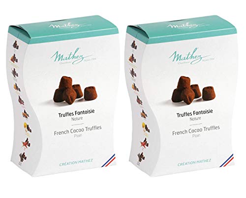 Mathez - 2er Set französische Schokoladentrüffel (Truffes Faintaise) Natur - 2 x 250 g von Mathez