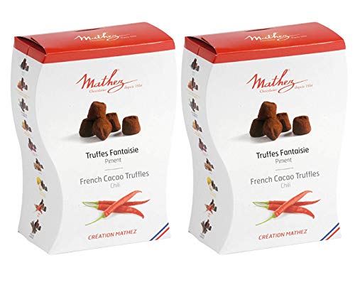 Mathez - 2er Set französische Schokoladentrüffel (Truffes Faintaise) mit Chili - 2 x 250 g von Mathez