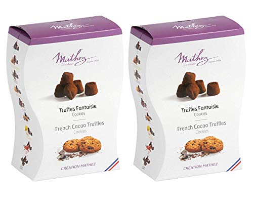 Mathez - 2er Set französische Schokoladentrüffel (Truffes Faintaise) mit Cookies - 2 x 250 g von Mathez