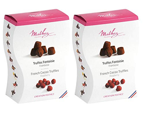 Mathez - 2er Set französische Schokoladentrüffel (Truffes Faintaise) mit Himbeere - 2 x 250 g von Chocolat Mathez