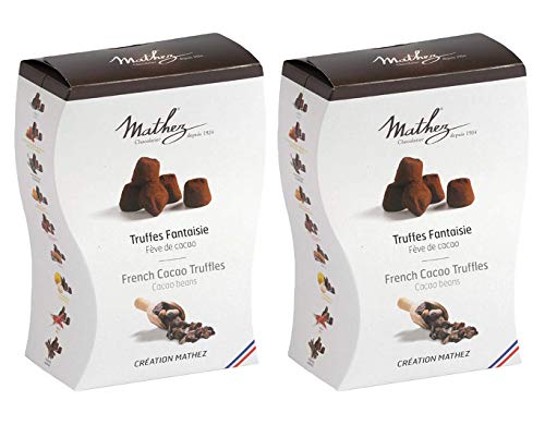 Mathez - 2er Set französische Schokoladentrüffel (Truffes Faintaise) mit Kakaobohnen - 2 x 250 g von Mathez