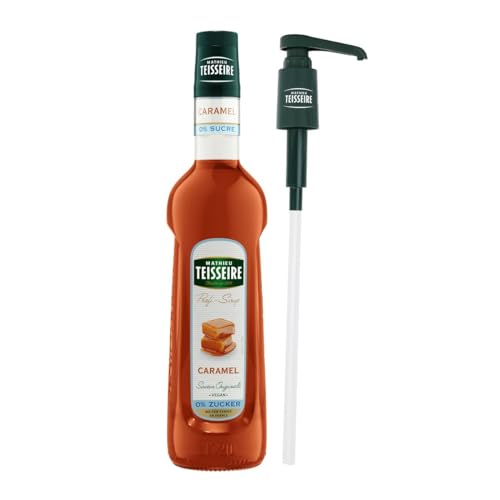 Mathieu Teisseire Caramel Sirup 0% Zucker 1 x 700ml inkl. einer Teisseire Dosierpumpe von Mathieu Teisseire