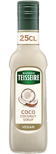 Mathieu Teisseire Kokos Sirup, für Getränke, Erfrischungsgetränke, Cocktails, Kaffee und Desserts, Flasche 25 cl von Mathieu Teisseire