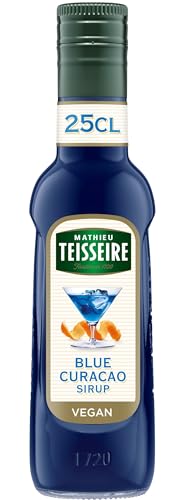 Mathieu Teisseire Le Blue Sirup, für Getränke, Erfrischungsgetränke, Cocktails, Kaffee und Desserts, Flasche 25 cl von Mathieu Teisseire