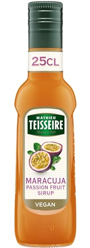Mathieu Teisseire Passionsfrucht Sirup, für Getränke, Erfrischungsgetränke, Cocktails und Desserts, Flasche 25 cl von Mathieu Teisseire