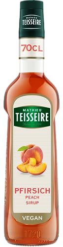 Mathieu Teisseire Pfirsich Sirup, für Getränke, Erfrischungsgetränke, Cocktails und Desserts, Flasche 70 cl von Mathieu Teisseire