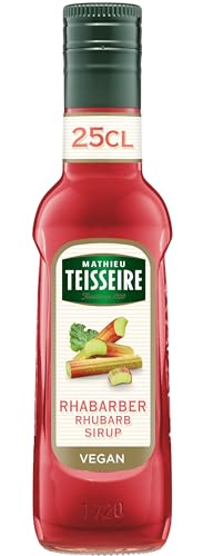 Mathieu Teisseire Rhabarber Sirup, für Getränke, Erfrischungen, Cocktails, Kaffee und Desserts, Flasche 25 cl von Mathieu Teisseire