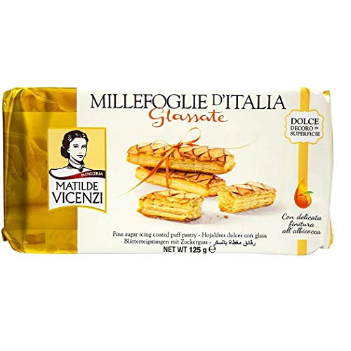 12x Matilde Vicenzi Millefoglie d'Italia Glassate Kekse gefrosteter Blätterteig Aprikosenfüllung 125g von Matilde Vicenzi
