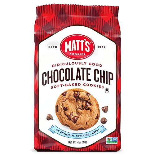 Matt's Cookies, Chocolate Chip Cookies Soft Baked Biscuits, GVO, 6 x 396 g von Matt's Cookies