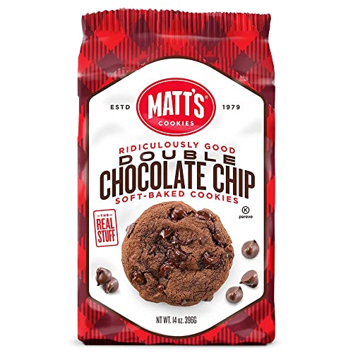 Matt's Cookies, Double Chocolate Chip Cookies, Soft-Baked Biscuits, ohne GVO, 6 x 396 g von Matt's Cookies