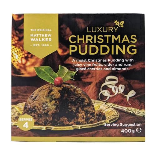 Matthew Walker Luxuriöse Weihnachtspudding, 400 g von Matthew Walker