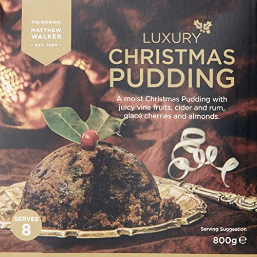 Matthew Walker Traditioneller britischer Luxus Weihnachtspudding 907g (Luxury Christmas Pudding) von Matthew Walker
