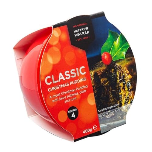 Matthew Walker Classic Christmas Pudding 454g - Traditioneller englischer Weihnachtskuchen von Matthew Walker